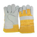 Industrial Leather Safety Work Gloves, Rubberized Cuff